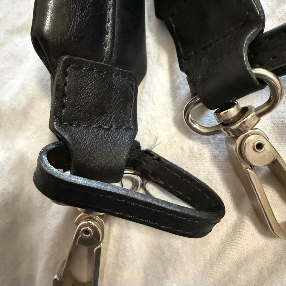 Pheobe Philo Rose Gold Chloe Black/Metallic Leather Double Zip Buckle Shoulder - Picture 15 of 15